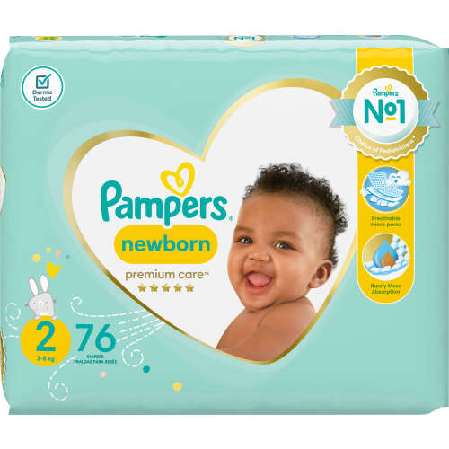PAMPERS PREMIUM CARE SIZE 2 76'S
