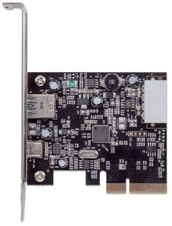 Manhattan PCI Express card 2x external ports