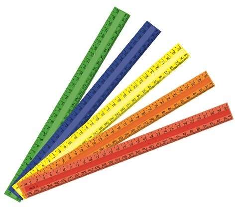 TREELINE ASSORTED RULERS 30CM