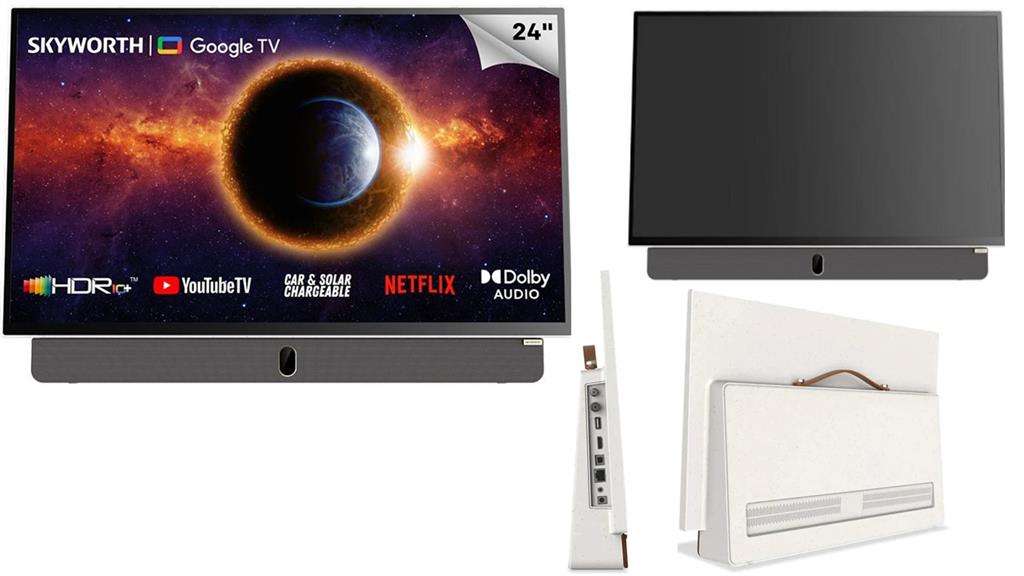 Skyworth 24 inch FHD Grey Portable Google TV0