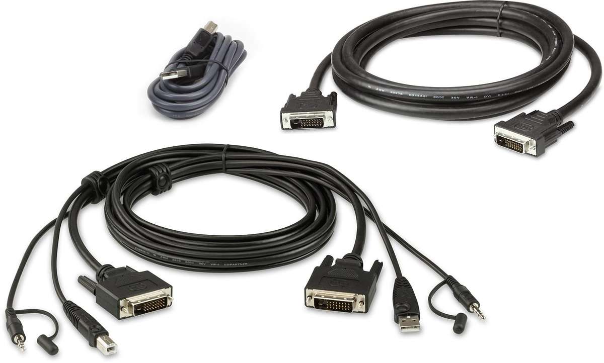 Aten 1.8m USB DVI-D Dual Link Dual Display secure KVM cable kit