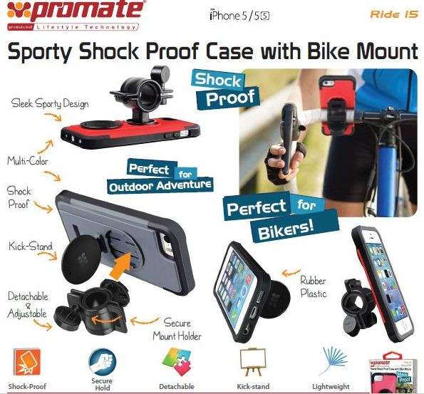 Promate Ride i5 iPhone 5 Shock Proof rubberized case - Red