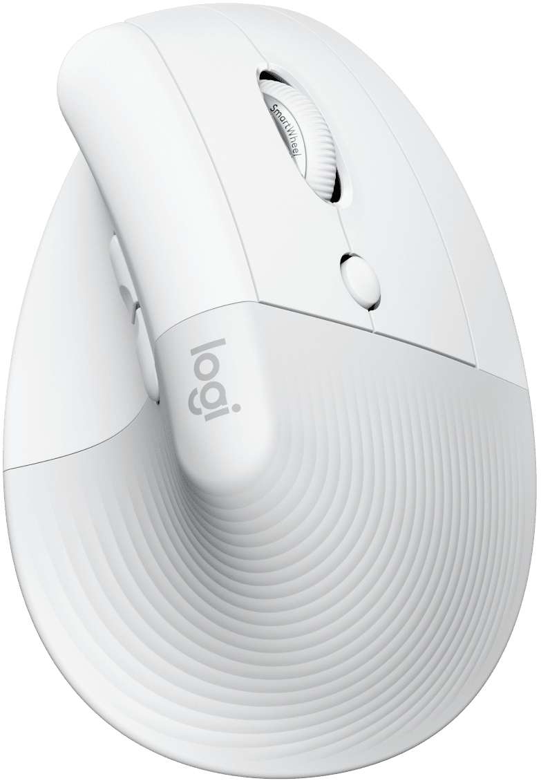 Logitech Lift vertical Ergonomic Mouse - Pale Grey - 2.4GHz / Bluetooth