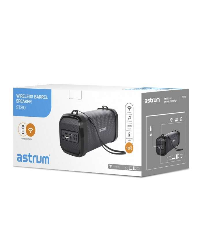 Astrum ST290 Wireless Barrel Speaker 3W BT / FM / TF / USB Black