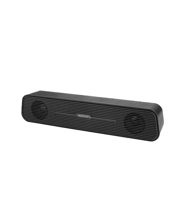Astrum SM120 USB Sound Bar with Blue Led Light Aux Built-In and Dual Speaker Black