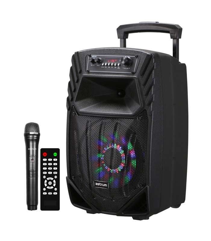 Astrum TM085 40W Smart Trolley Multimedia Speaker + App / Tweeters / BT / USB / TF / FM Black