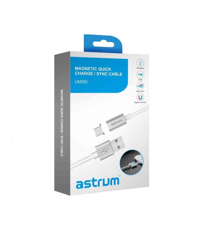 Astrum UM350 Magnetic Micro USB / 8pin Cable