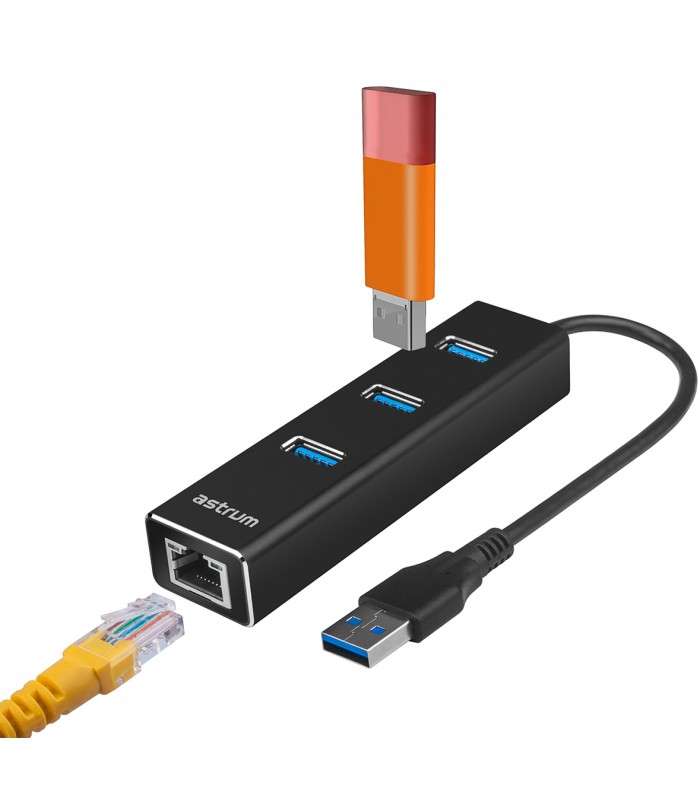 Astrum DA580 USB 3.0 HUB + Ethernet Adapter