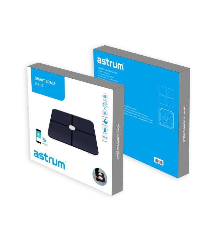 Astrum WS150 Smart Scale 150kg 6mm App LCD Black