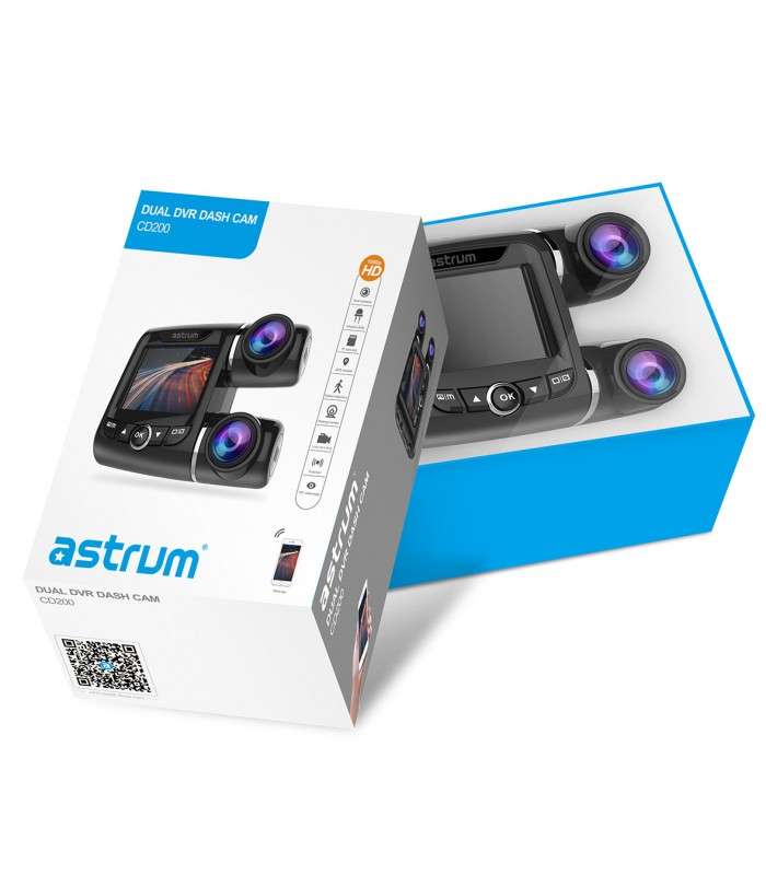Astrum CD200 Car DVR Dual Cam 1080p WIFI App Black