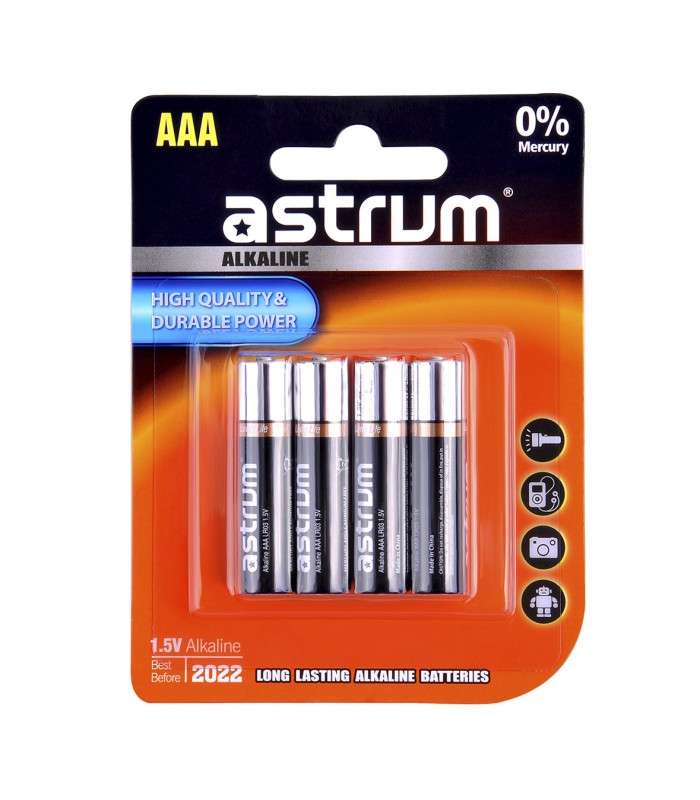 Astrum AAB003 Alkaline AAA LR03 Battery 4PC Pack