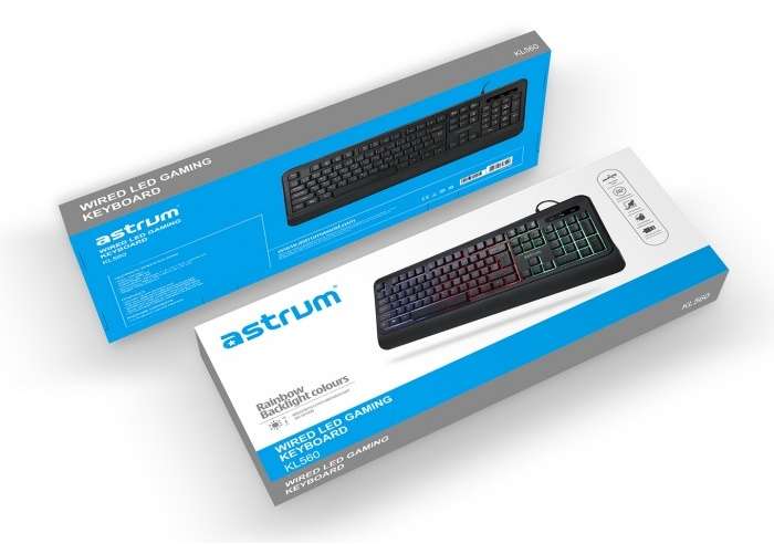 Astrum KL560 LED backlit Multimedia Keyboard USB Black