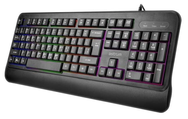 Astrum KL560 LED backlit Multimedia Keyboard USB Black