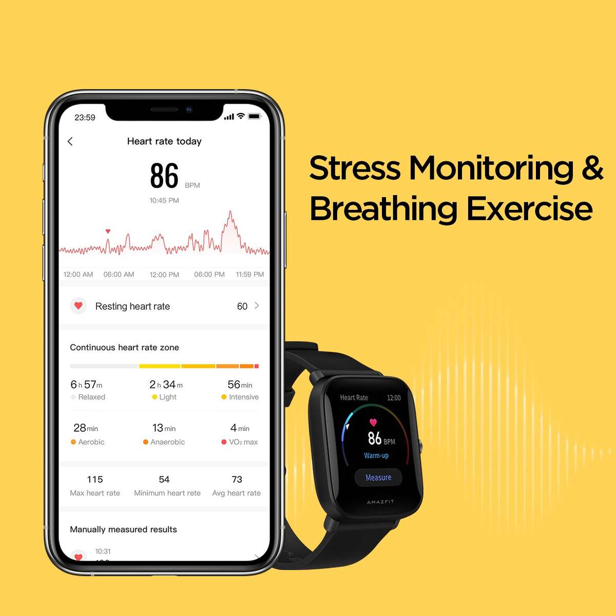 Amazfit BIP U PRO Black Oxygen Beats|5ATM Stress Monitoring & Breathing Exercise 9-Day Battery Life