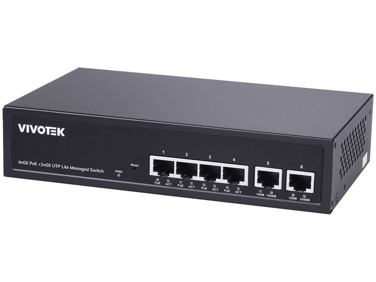 Vivotek 4x GE PoE and 2x GE UTP Lite Managed Switch