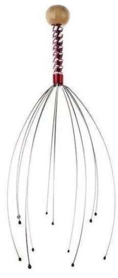 Casey 12 Fingers Head And Scalp Hand Held Manual Massager Red