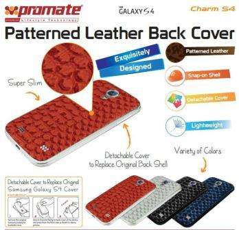 Promate Charm.S4 Premium Patterned-Leather Back