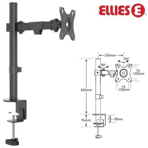 Ellies Single Arm Adjustab Monitor Mount