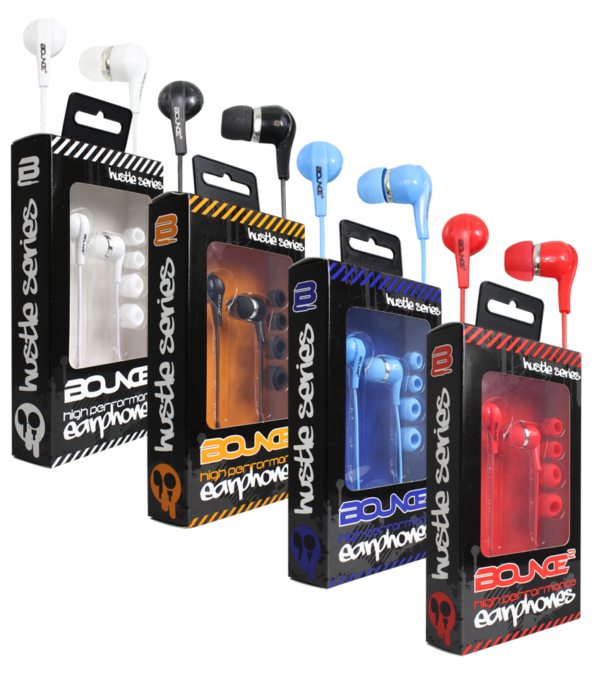 Bounce Hustle Earphones Red