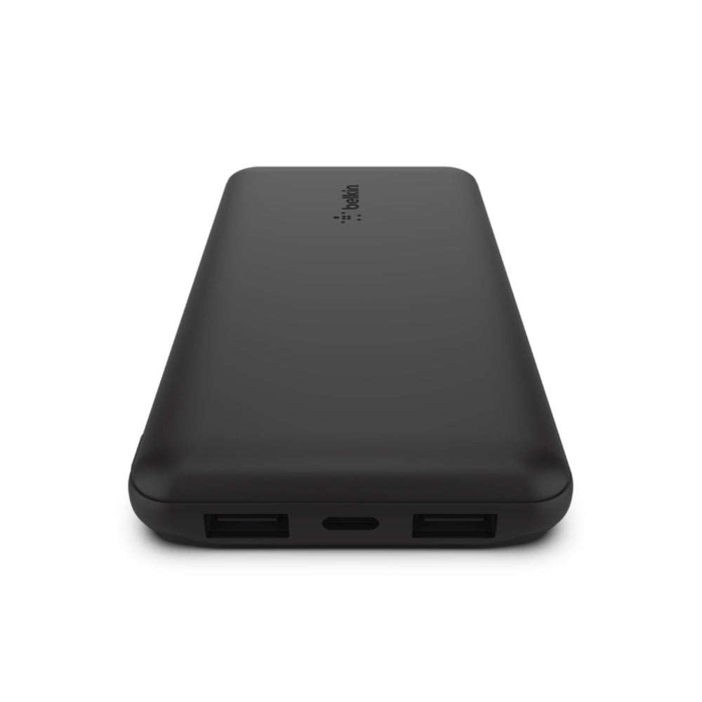 Belkin BoostCharge 10000mAh 3-Port Power Bank with USB-A to USB-C Cable Black