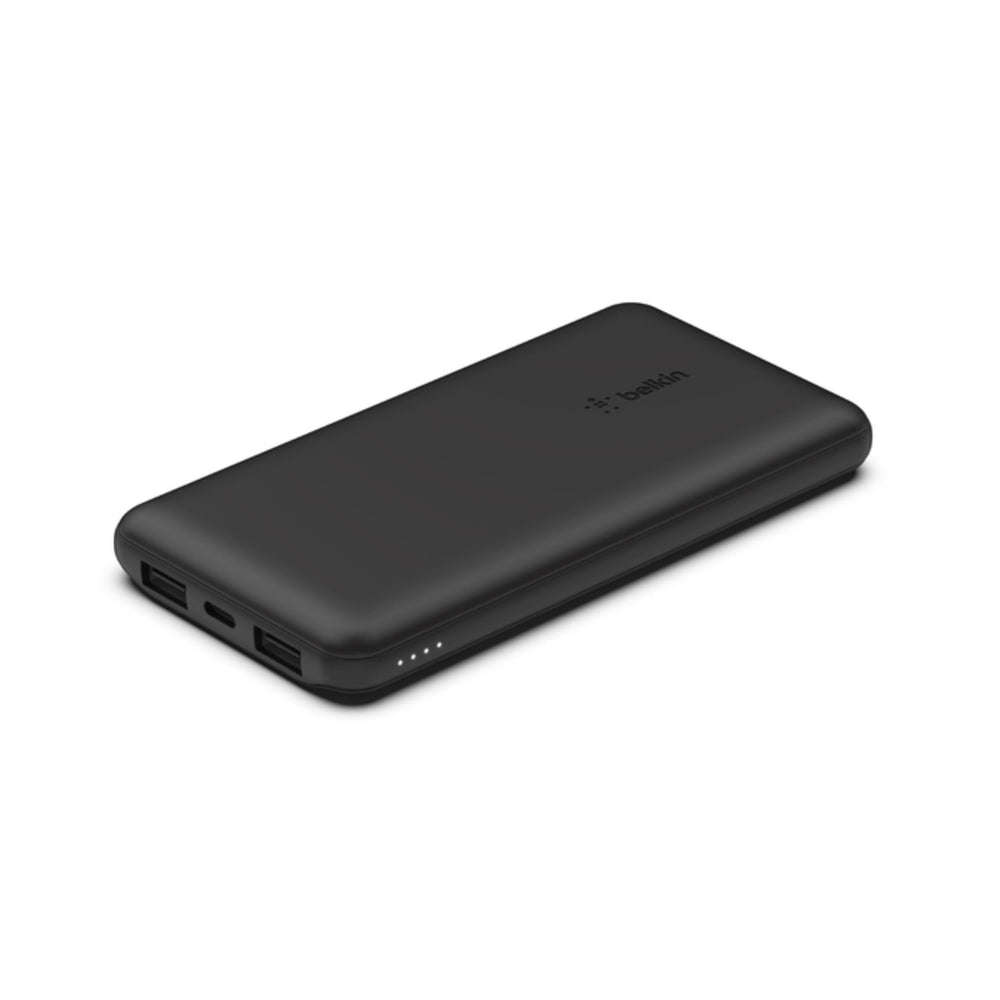 Belkin BoostCharge 10000mAh 3-Port Power Bank with USB-A to USB-C Cable Black