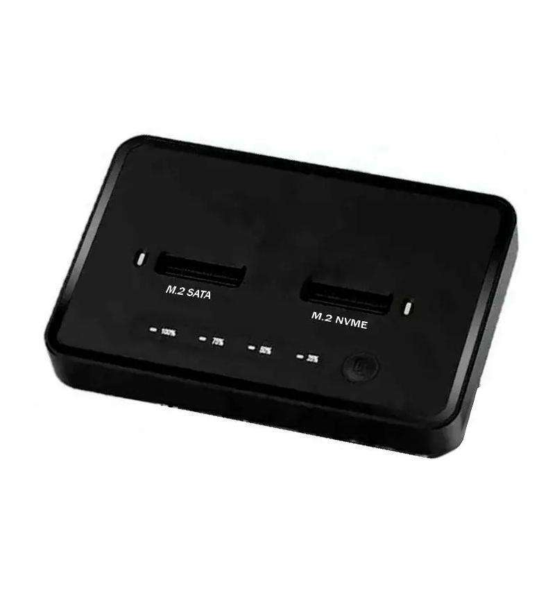 Dual Bay M.2 SSD Dock with Clone