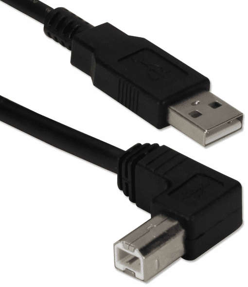 Right Angle USB 2 to Type B