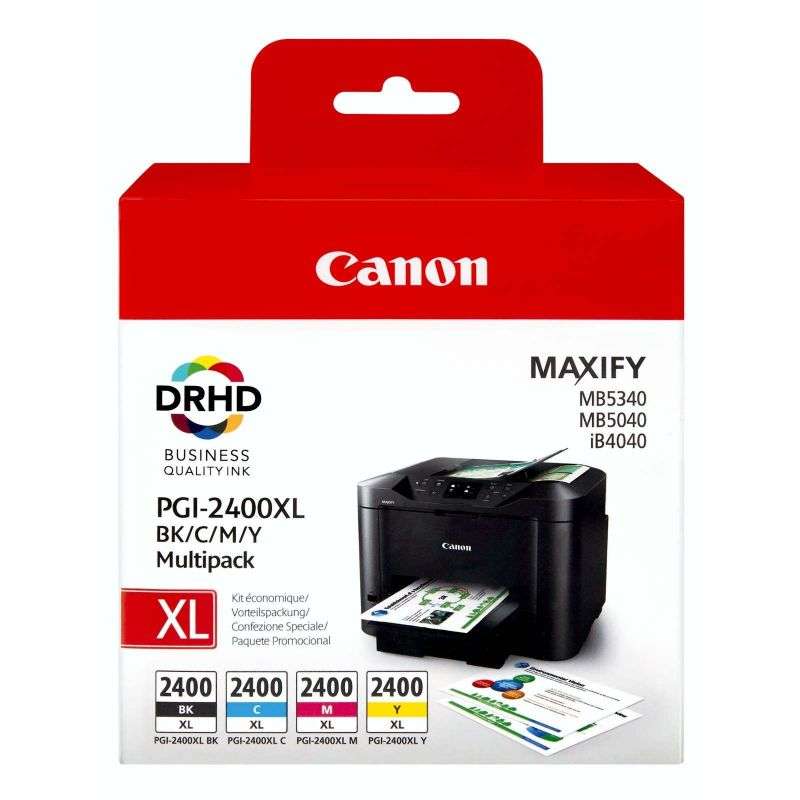 Canon PGI-2400XL Multipack Ink Tank (iB4040, MB5040, MB5340) CMYK