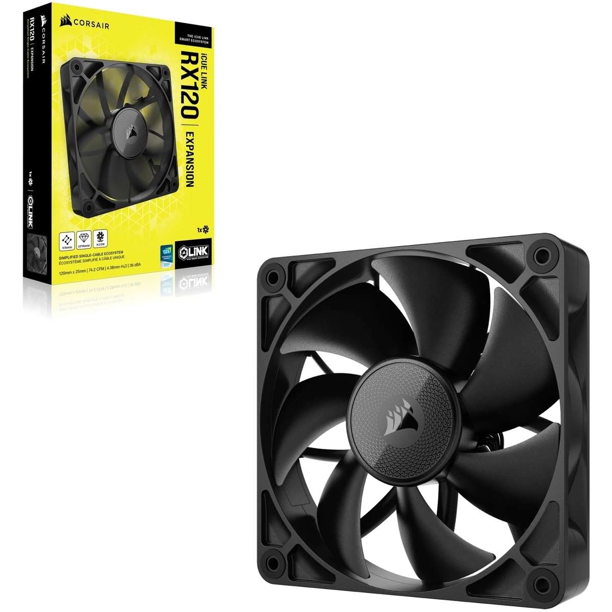 Corsair RX Series iCUE Link RX120 120mm fan - Single pack