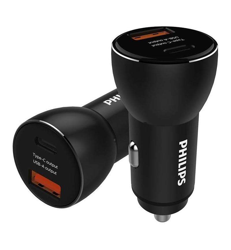 Philips Dual Port Car Charger 1C 1A Ports