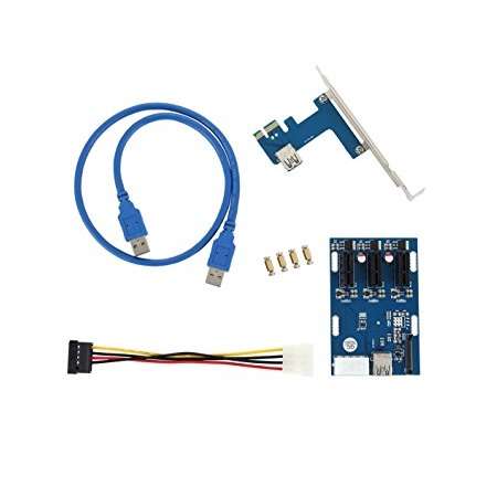 PCIE X 1 TO 3 X PCIE X1 Riser