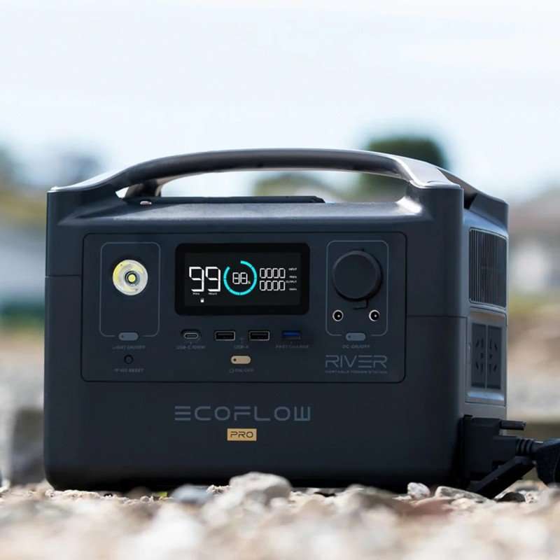 ECOFLOW RIVER PRO Portable Power Station - 720Wh Battery - 600W output 200W Solar SA Socket