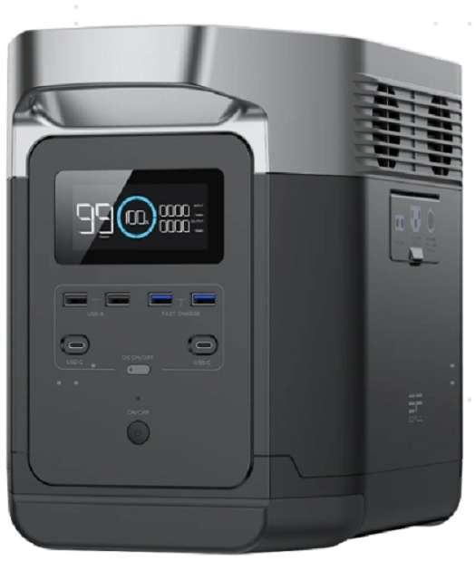 ECOFLOW DELTA 2 Lithium Portable Power Station - 1800W Output - 1024Wh LFP Battery