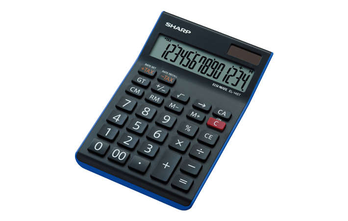 Sharp EL-145T Desk Calculator - 14 Digit Tax