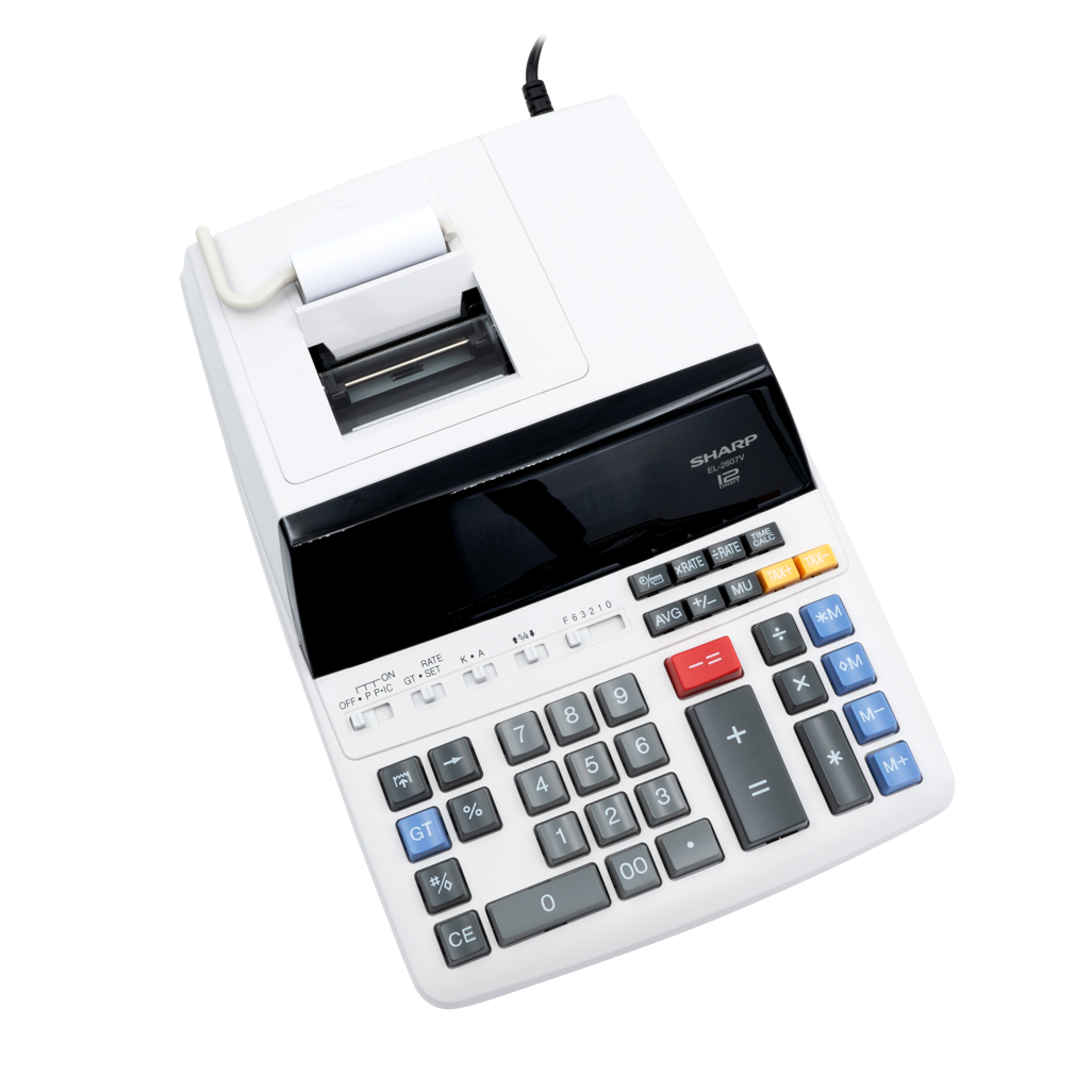 Sharp EL-2607V Premium Fast Printer Calculator AC Powered