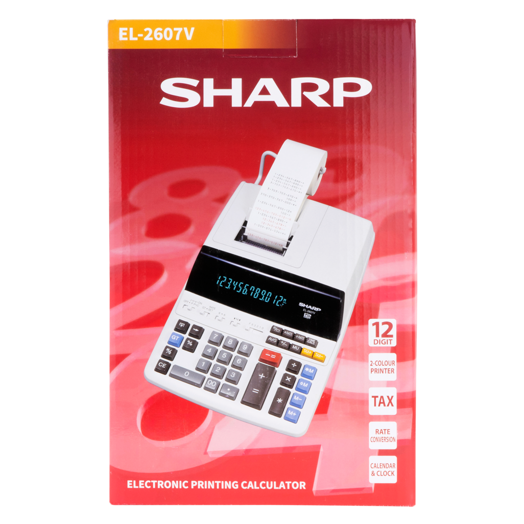Sharp EL-2607V Premium Fast Printer Calculator AC Powered