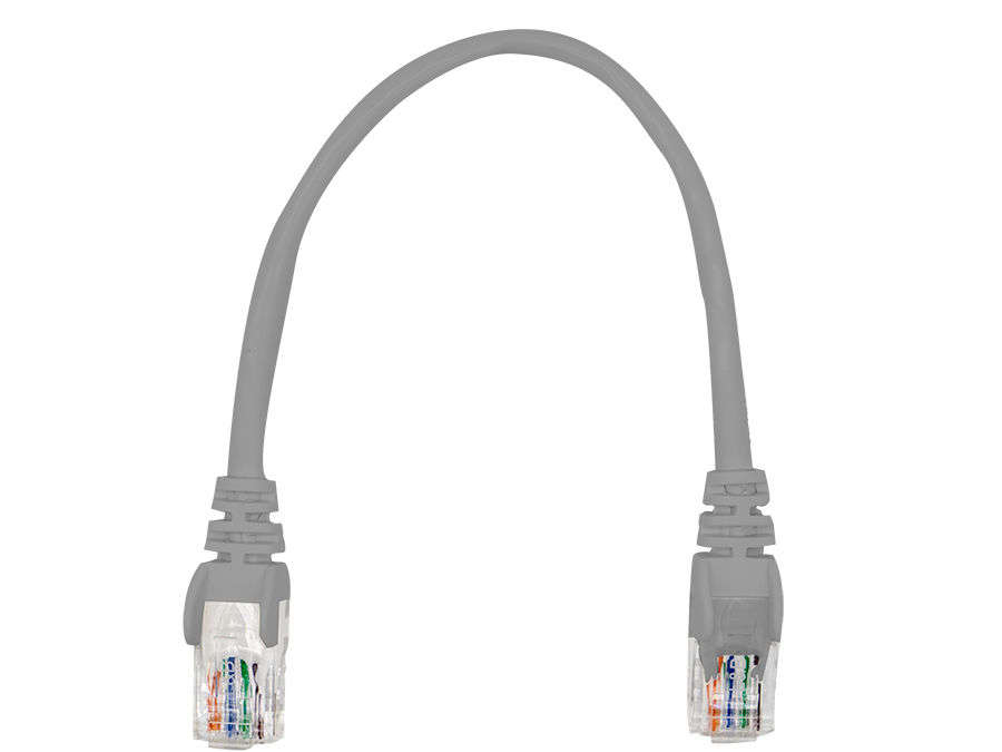 Linkbasic 22cm UTP Cat5e Flylead Grey