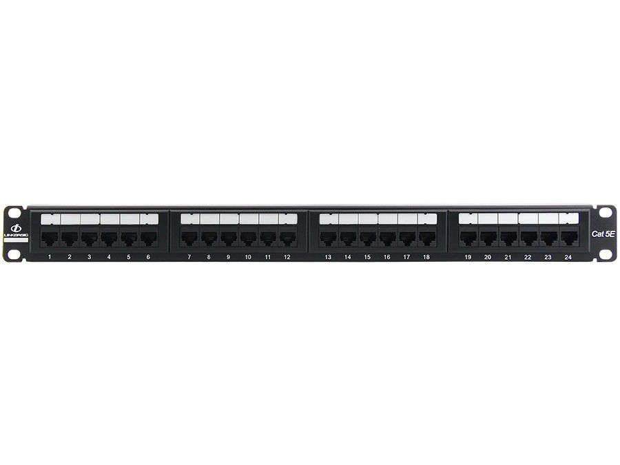 Linkbasic 24 Port Cat5e Rack Mount Patch Panel
