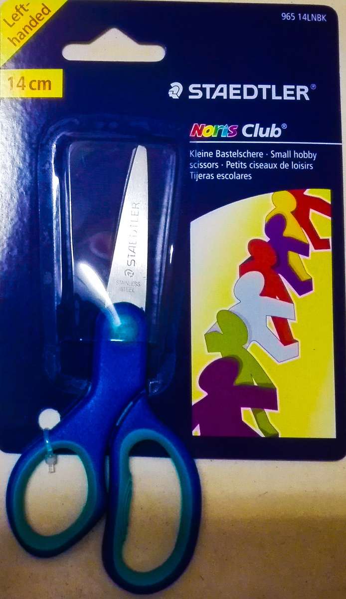 STAEDTLER 140mm LEFT HANDED SCISSORS - CARDED