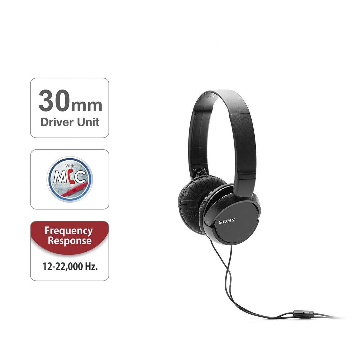 Sony ZX110 Foldable Headphones Black