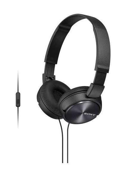 Sony MDR-ZX310AP Folding Aux Headphones with Mic Black
