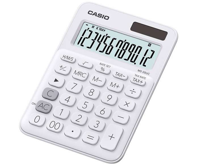 Casio MS-20UC-WE-S-EC Desktop Calculator White