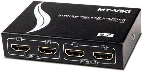 2 in 2 Out HDMI Switch and Splitter