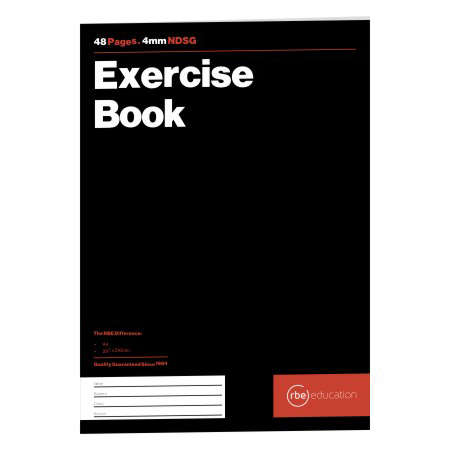 RBE NDSG 4mm 48pg A4 Exercise Book Portrait