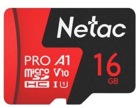 Netac P500 Extreme Pro 16GB Class 10 V10 U1 MicroSDHC Card &amp; Adapter