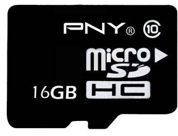 PNY 16GB MicroSD Card - Class 10 - With SD Adapter