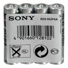 Sony Zinc Battery AAA 4 Pack