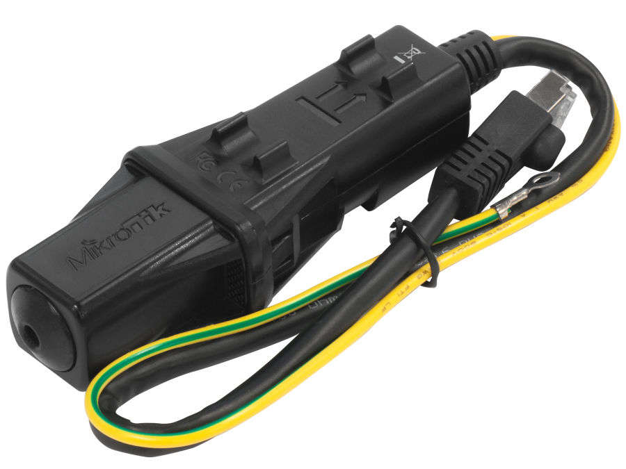 MikroTik Gigabit Surge Protector with Ground Wire and PoE | RBGESP