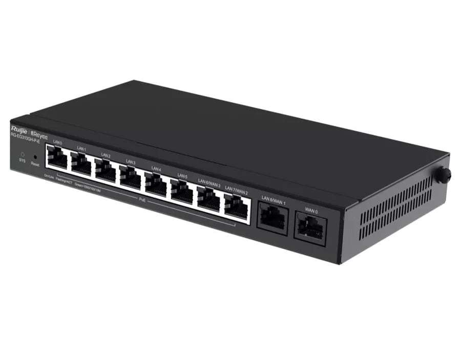 Reyee 10 Port Gigabit 4 WAN 8 PoE 110W Cloud Router | RG-EG310GH-P-E