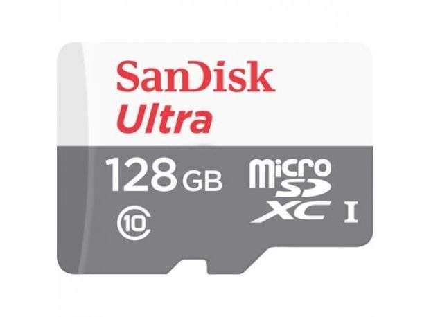 Sandisk 128GB Ultra MicroSDXC + SD Adapter 100MB/S Class 10 UHS-I